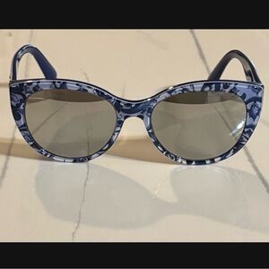 Dolce & Gabbana DG4217 2993/6G Blue Majolica Print Sunglasses 54□18